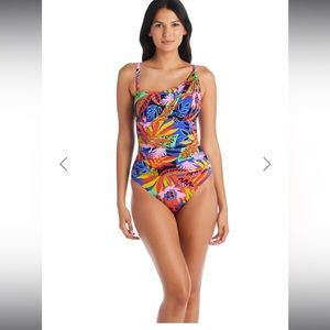 Bleu Rod Beattie Night Safari One Shoulder One Piece size 6